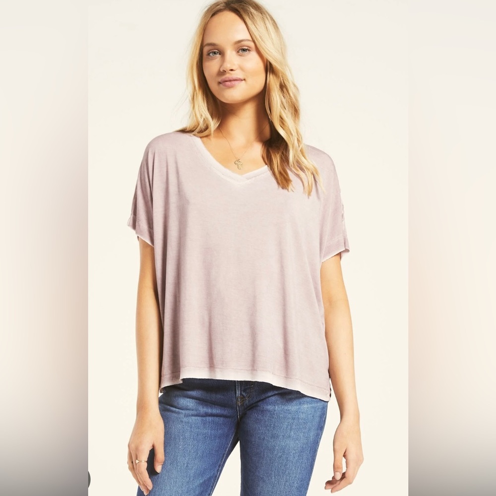Z-Supply Mischa Sleek V-Neck in Amethyst